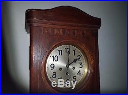 0031-Antique German Junghans Westminster chime wall clock