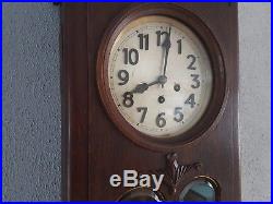 0031-Antique German Junghans Westminster chime wall clock