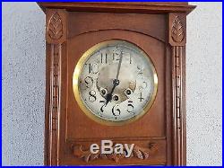 0069 Antique German Mauthe Westminster chime wall clock
