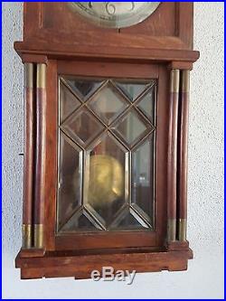 0070-Antique German Gustav Becker Westminster chime wall clock NOT Odo
