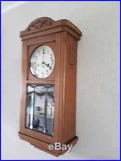0075-Antique German Junghans Westminster chime wall clock