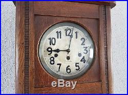 0079-Antique German Junghans Westminster chime wall clock