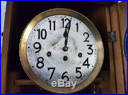 0080-Antique German Junghans Westminster chime wall clock