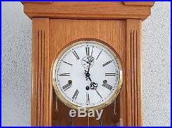 0090-German Kieninger Westminster chime 2 weights wall clock
