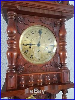 0101-German triple chime Westminster, St. Michael, Whittington wall clock