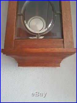 0110-Antique German Kienzle Westminster chime wall clock PORCELAIN DIAL