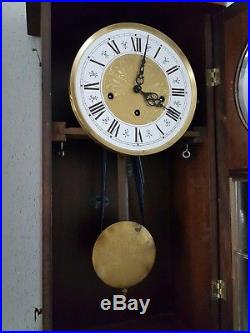 0112-German Jauch triple chime Westminster, St. Michael, Whittington wall clock