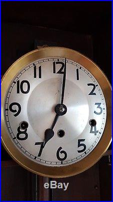 0127- Antique German Kienzle Westminster chime wall clock