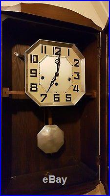 0142-Antique French Odo Westminster chime wall clock