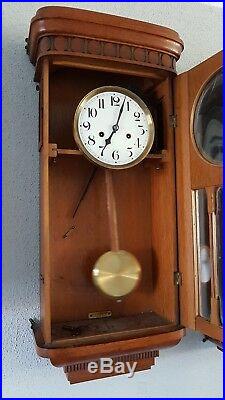 0148- Rare Antique German Junghans HAC 3/4 Westminster chime wall clock