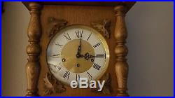 0153-German FHS Hermle Westminster chime wall clock
