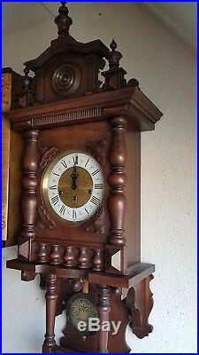 0154 German FHS Hermle Westminster chime wall clock
