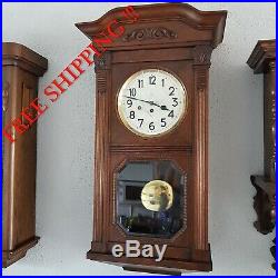 0237 Antique German Junghans Westminster chime wall clock