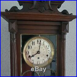 0271- Antique Kienzle Westminster chime wall clock Henry II style
