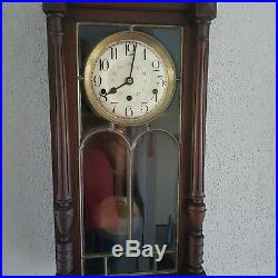 0271- Antique Kienzle Westminster chime wall clock Henry II style