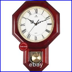 18 Schoolhouse Solid Wood Pendulum Wall Clock, Westminster Chime