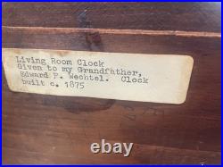 1875 Antique Junghans 8 Day Westminster Chime Clock Running Germany