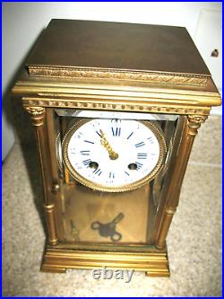 19 c. FRENCH REGULATOR MANTEL CLOCK 8-DAY CHIMES ON HALF & HOUR 1855 WORKS