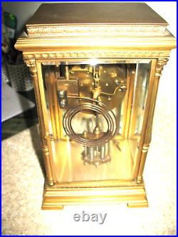 19 c. FRENCH REGULATOR MANTEL CLOCK 8-DAY CHIMES ON HALF & HOUR 1855 WORKS