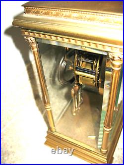 19 c. FRENCH REGULATOR MANTEL CLOCK 8-DAY CHIMES ON HALF & HOUR 1855 WORKS