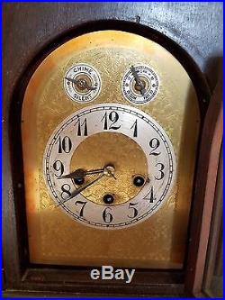1900's Antique German Junghans Large Mantel Clock Westminster Chimes b12