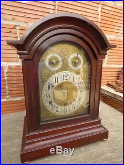 1900's antique Excelsior mantle bracket clock German Westminster Chimes wind up