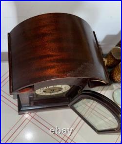 1908 Junghans 5 Gong 8 Day Westminster Chime Mahogany Bracket Mantle Clock Runs