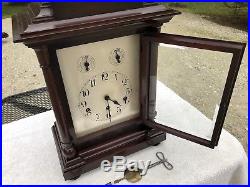 1910s Antique German Mantel Bracket Clock Working With Westminster Chimes