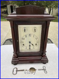 1910s Antique German Mantel Bracket Clock Working With Westminster Chimes