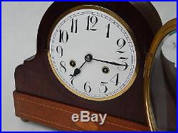 1910s Antique Jungrans A13 Movement Mantel Shelf Clock Bracket Westminster Chime