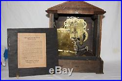1913 Seth Thomas Cabinet Clock Westminster Sonora Chime No. 5 Adamantine Finish