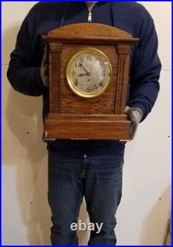 1914 Seth Thomas No. 7 Sonora Chime Clock 4 Bell Westminster Adamantine Burl