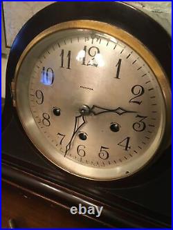 1920's ANSONIA Sonia No. 13 westminster Chime Mahogany Mantle shelf Clock W key