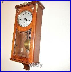 1920's French Vedette Chime Wall Clock Westminster Chime Owner's Manual Wow