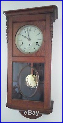 1920s German Westminster Chime Wall Clock