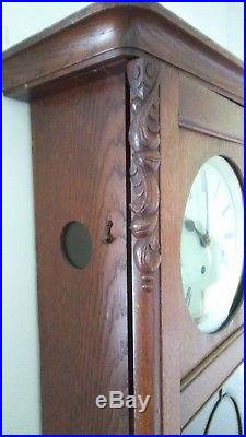 1920s German Westminster Chime Wall Clock