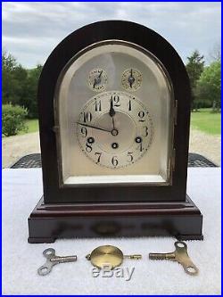 1921 Antique Junghans German Mantel Clock Working Correctly Westminster Chimes