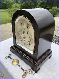 1921 Antique Junghans German Mantel Clock Working Correctly Westminster Chimes