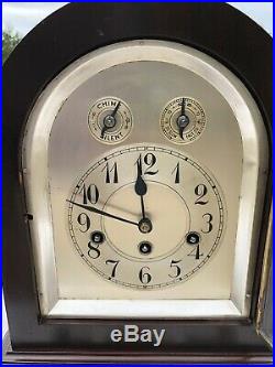 1921 Antique Junghans German Mantel Clock Working Correctly Westminster Chimes