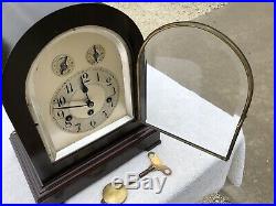 1921 Antique Junghans German Mantel Clock Working Correctly Westminster Chimes