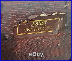 1923 Antique New Haven Abbey Westminster Chime Gothic Style Mantle Clock with Key