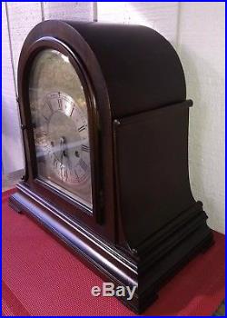 1924 Tiffany & Co. Herschede Mahogany Mantel Clock 1/4 Hour Westminster Chime