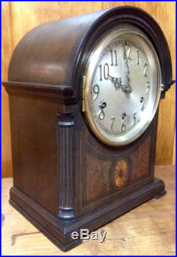 1928 Seth Thomas Westminster Chime Clock #96 Antique Clock In Rubbed Mahogany