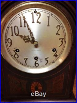 1928 Seth Thomas Westminster Chime Clock #96 Antique Clock In Rubbed Mahogany