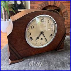 1930s Garrard Westminster Chime Mantel Clock Fully Serviced Oak England