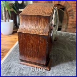 1930s Garrard Westminster Chime Mantel Clock Fully Serviced Oak England