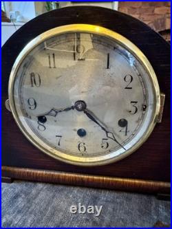 1930s German Art Deco Westminster Mantel Clock 5 Rod Chime Serviced