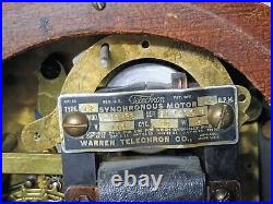 1937 RARE NUMERAL FONT Model 362 GE TELECHRON ART DECO WESTMINSTER MANTEL CLOCK