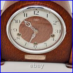 1951 Smiths Enfield Westminster Mantel Clock RAF Presentation Fully Restored