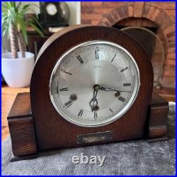 1951 Smiths Morley Mantel Clock Westminster Chime British Legion Presentation